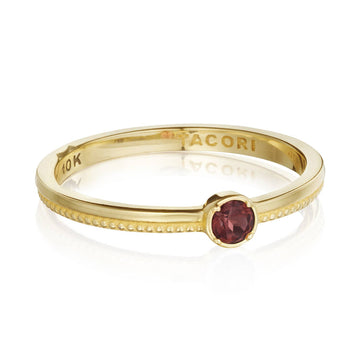 Gemstone Band Ring w/ Garnet